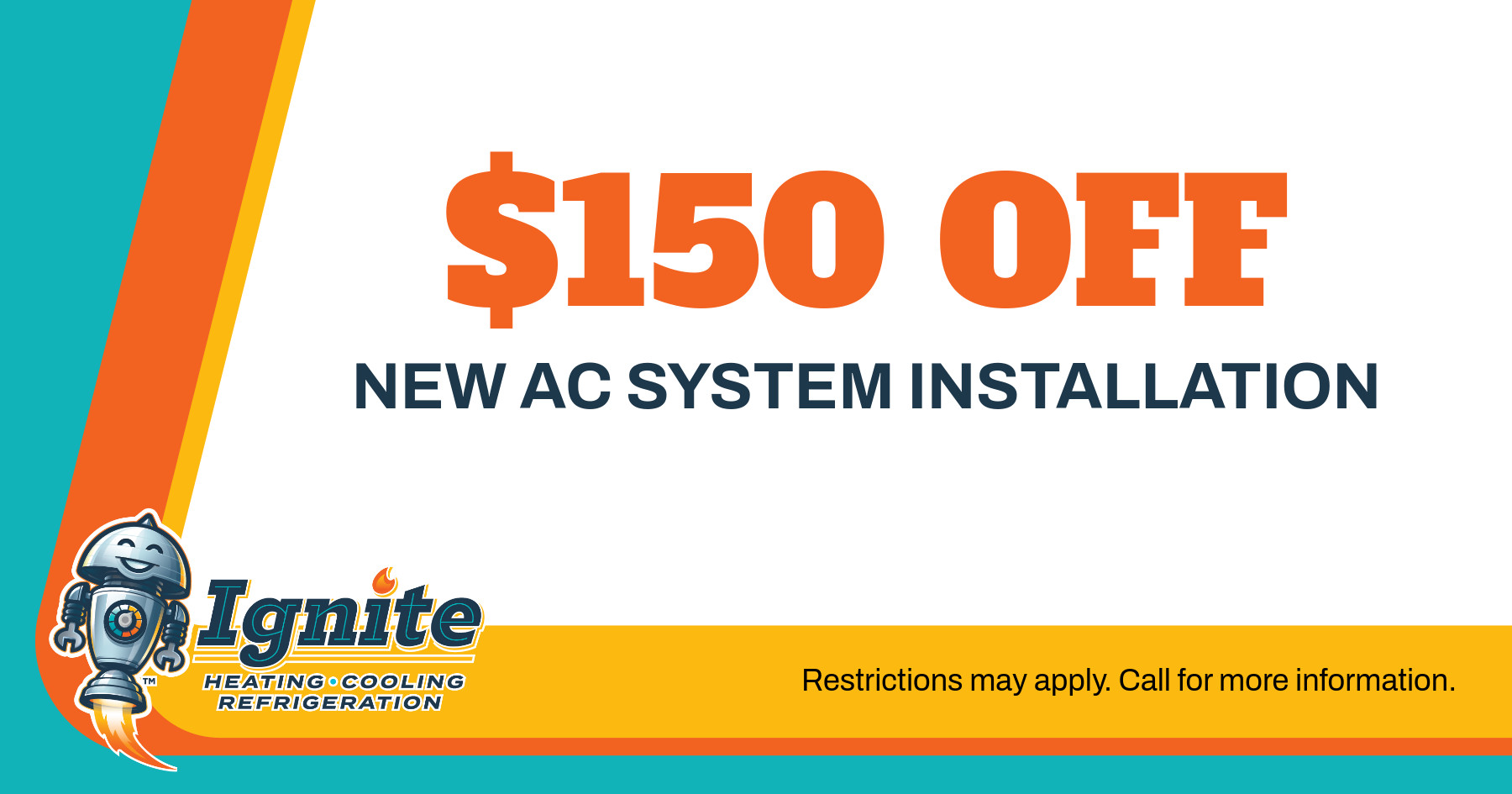 $150 OFF New AC System Installation.